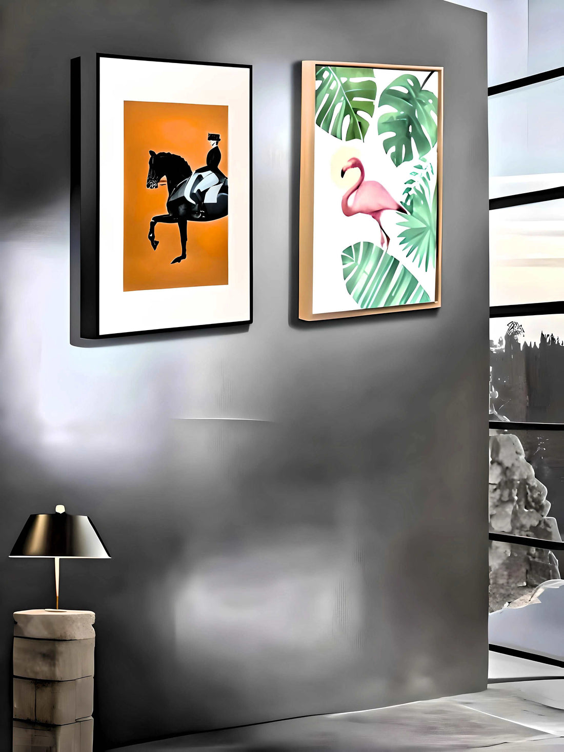 Aluminium painting frame in black color
