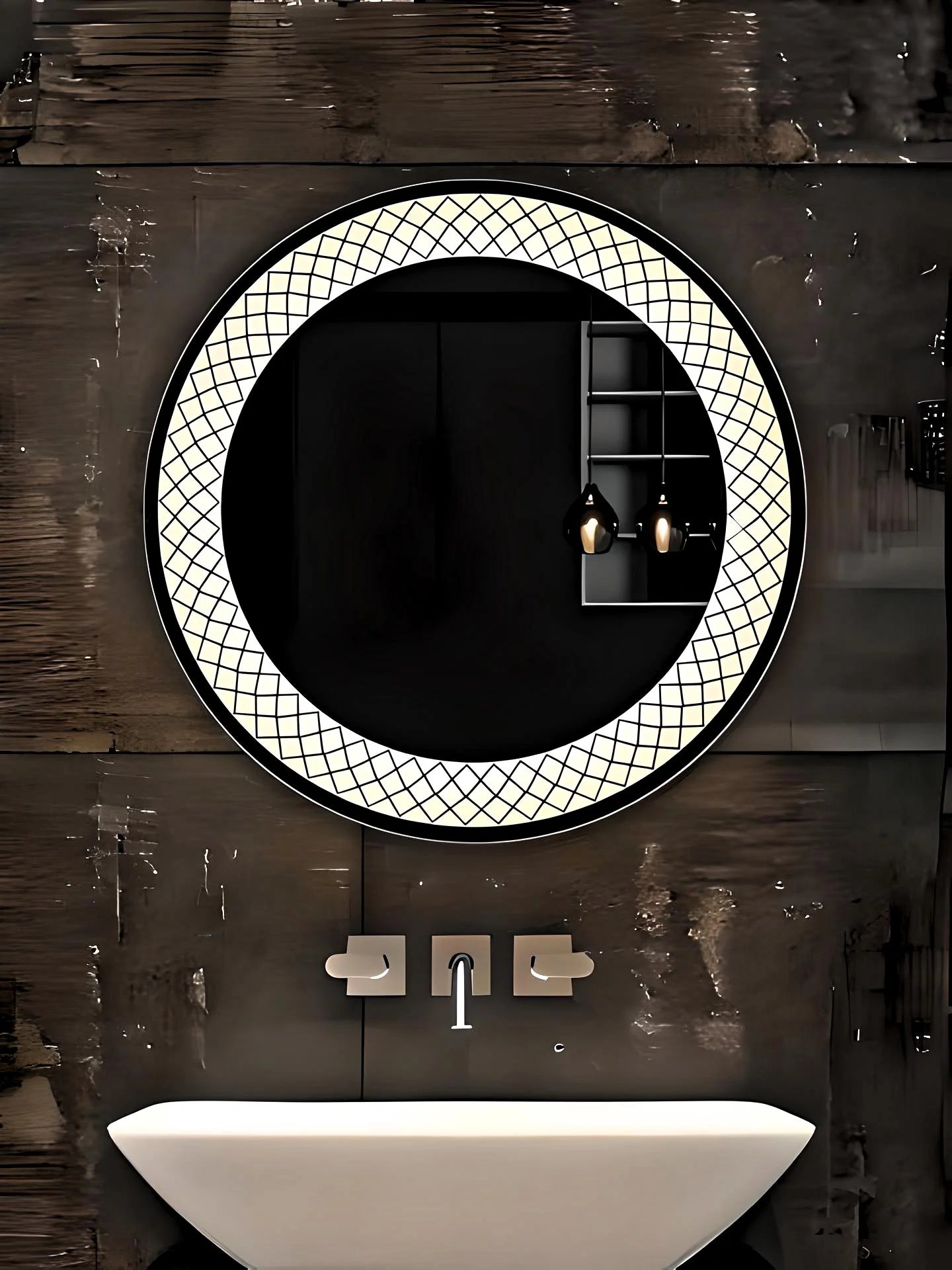 Sophisticated LED Round Mirror | Glassonomic | HD View & Luxury Vibe