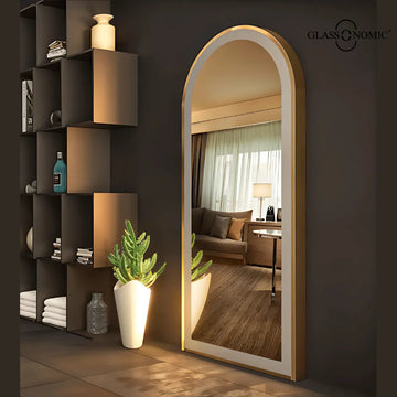 Luxury Custom Aluminium Frame Mirror with Matte Finish – Glassonomic India