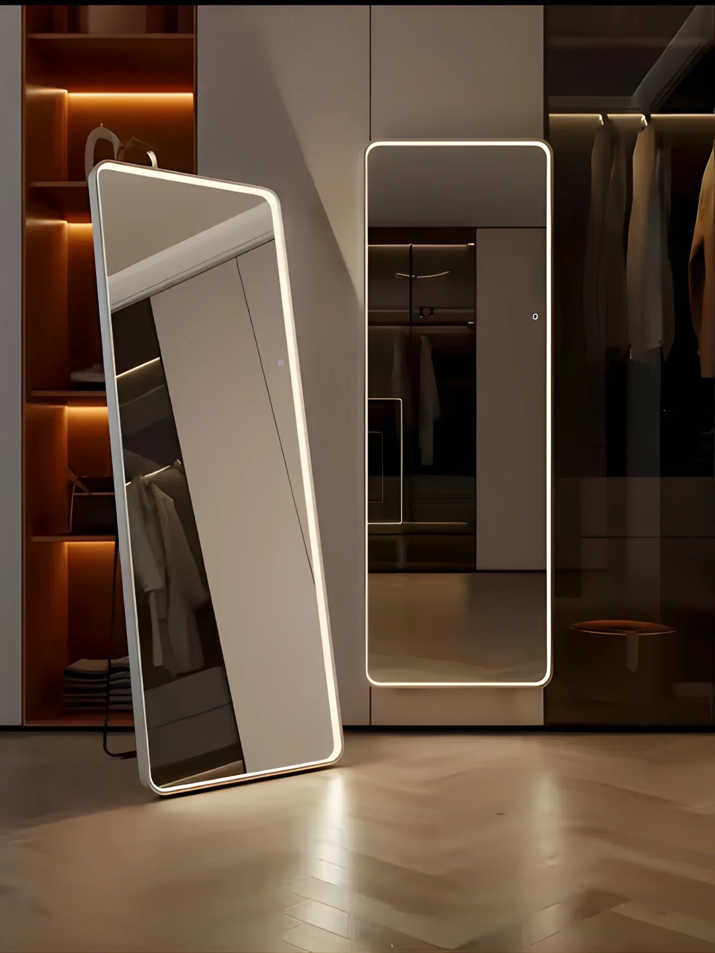 Glassonomic PVC LED mirror with premium framed design for bathroom and home decor