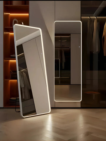 Glassonomic PVC LED mirror with premium framed design for bathroom and home decor