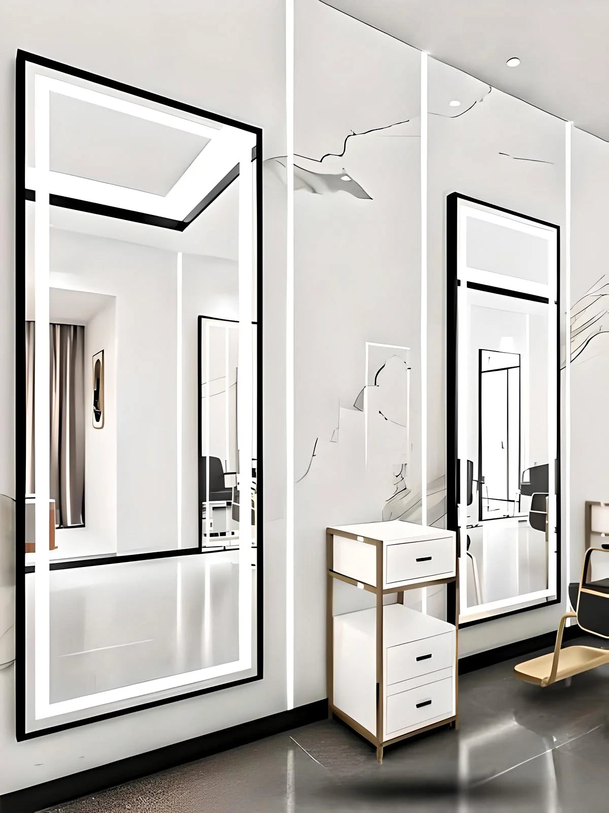 Luxury Salon LED Metal Mirror - Premium Quality by Glassonomic