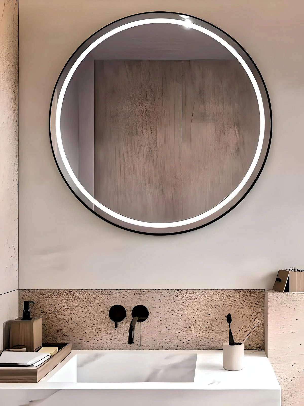 Round  LED Metal Mirror