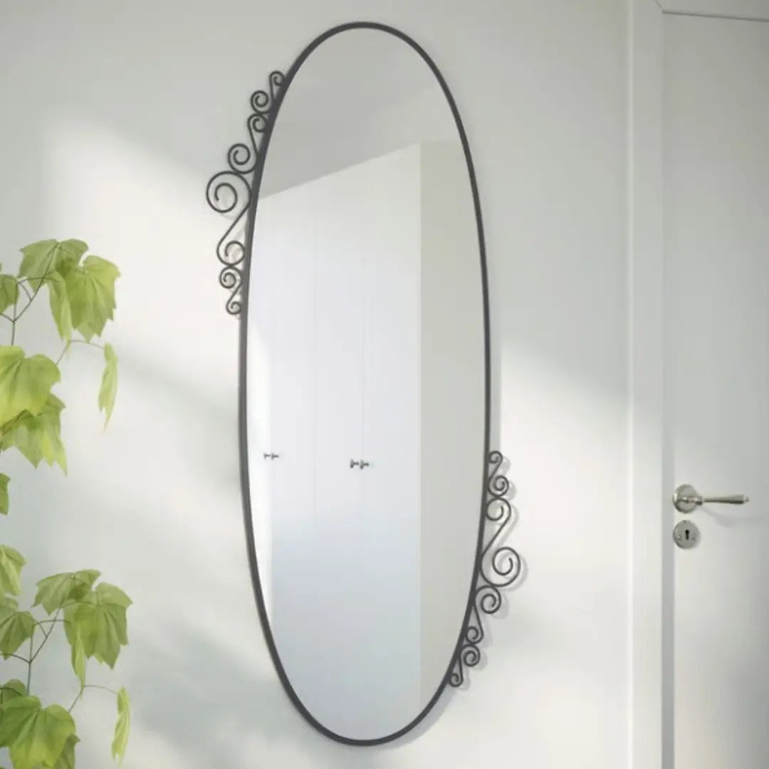 Elysian Glow custom-shaped luxury mirror with anti-rust aluminium frame, perfect for modern home and boutique decor by Glassonomic.


