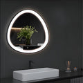A stylish HaloWave LED mirror with front glow and sleek black frame – perfect for modern interiors.